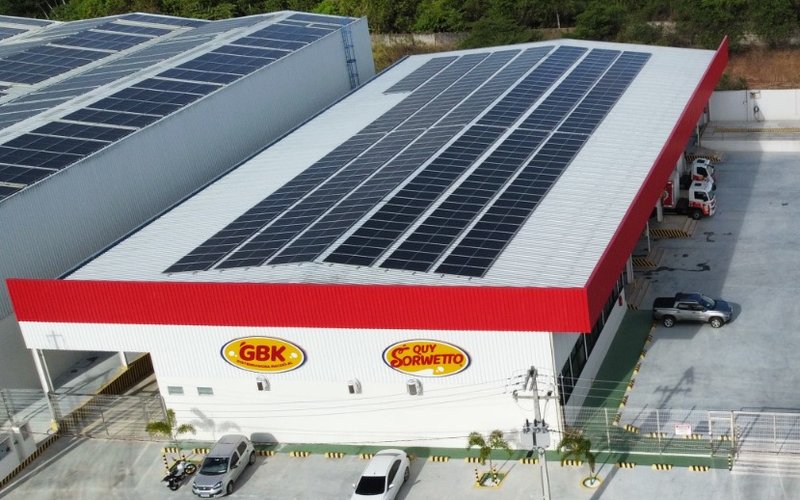 Usina solar industrial instalada pela Inata Engenharia